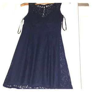 Deep navy lace dress
